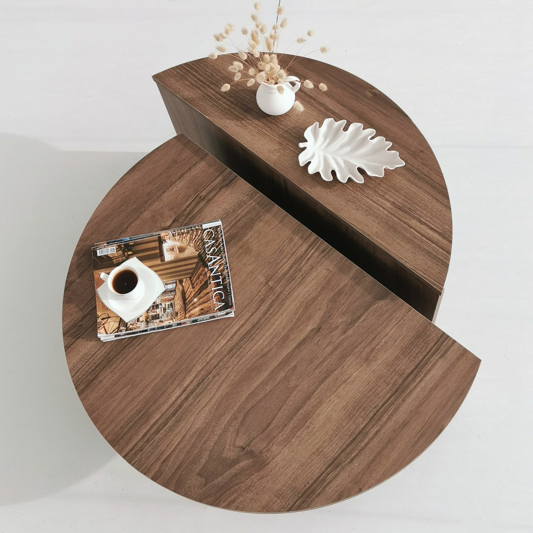 Set de 2 tables basses design Oatglow Noyer