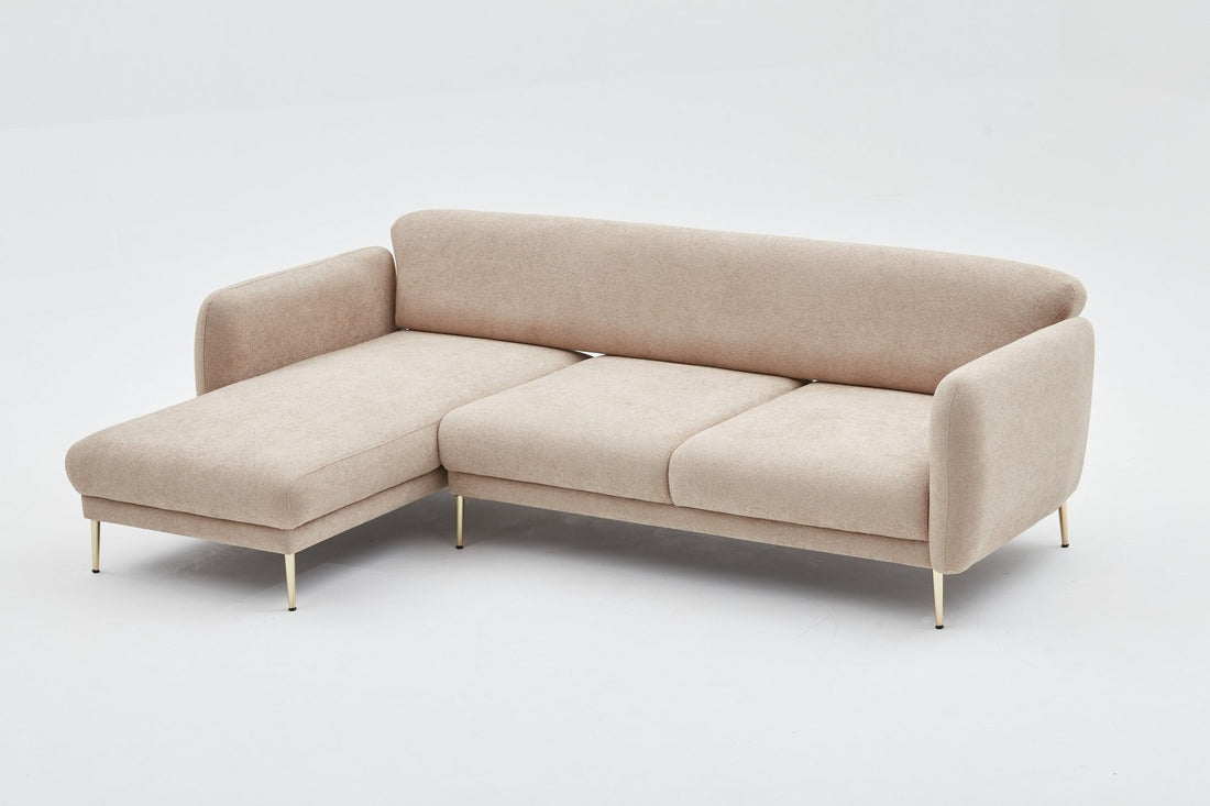 Canapé-lit d'angle Simena Left - Beige