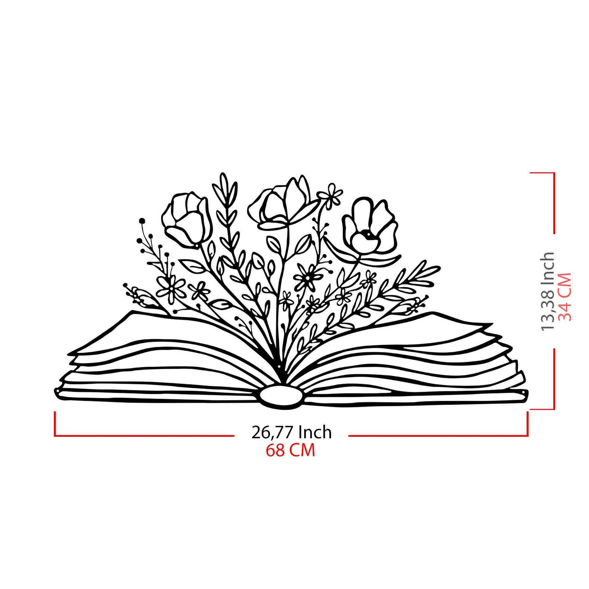 Accessoire mural en métal décoratif Culture Flower