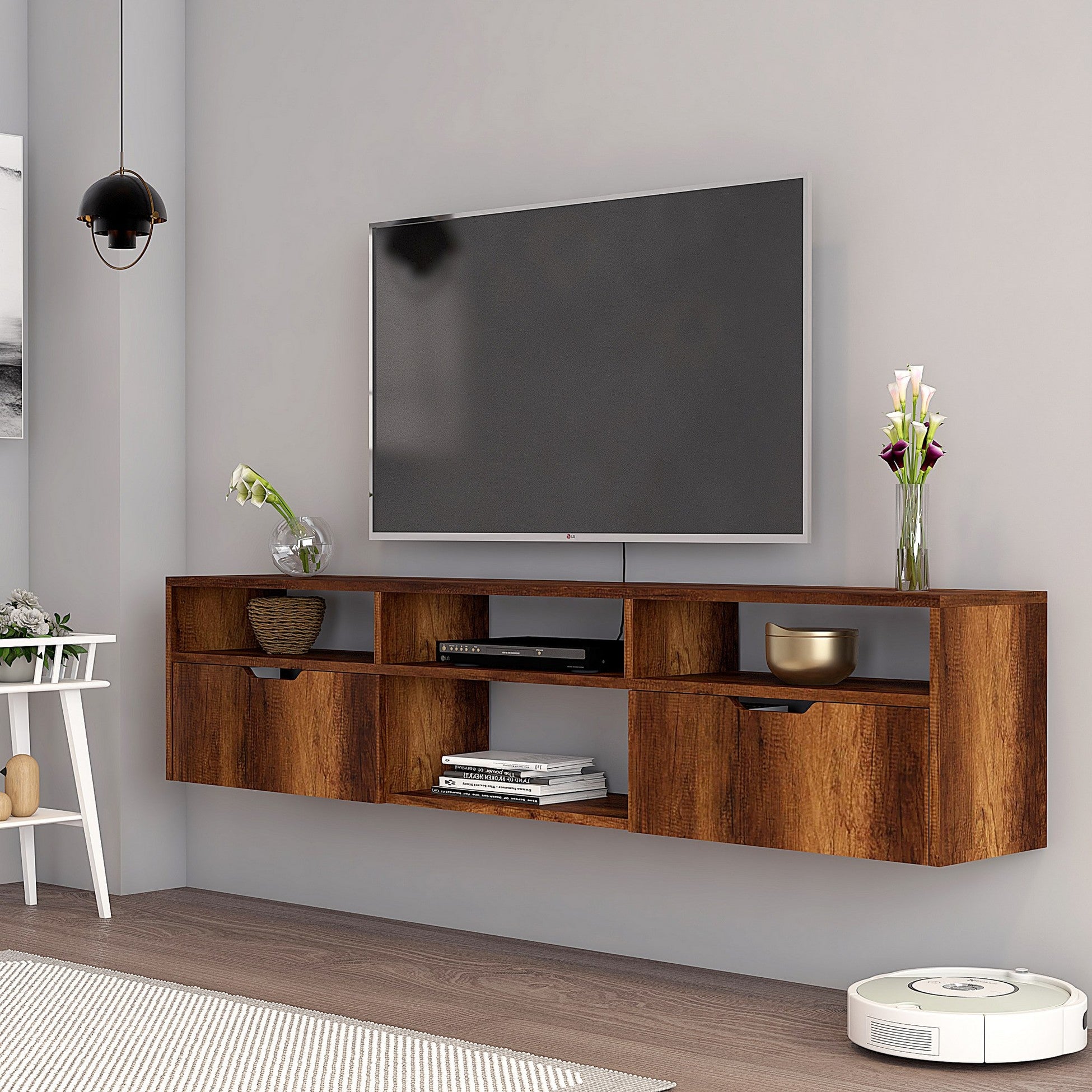 Unité de télévision Denoya 2 TV Unit - Baroque Walnut