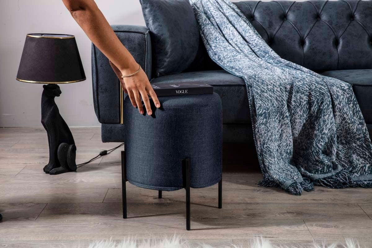 Norm Pouf Bleu Marine