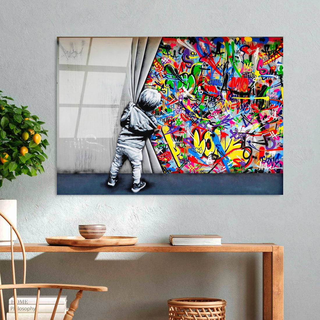 Peinture en verre trempé décoratif UV-782 70 x 100