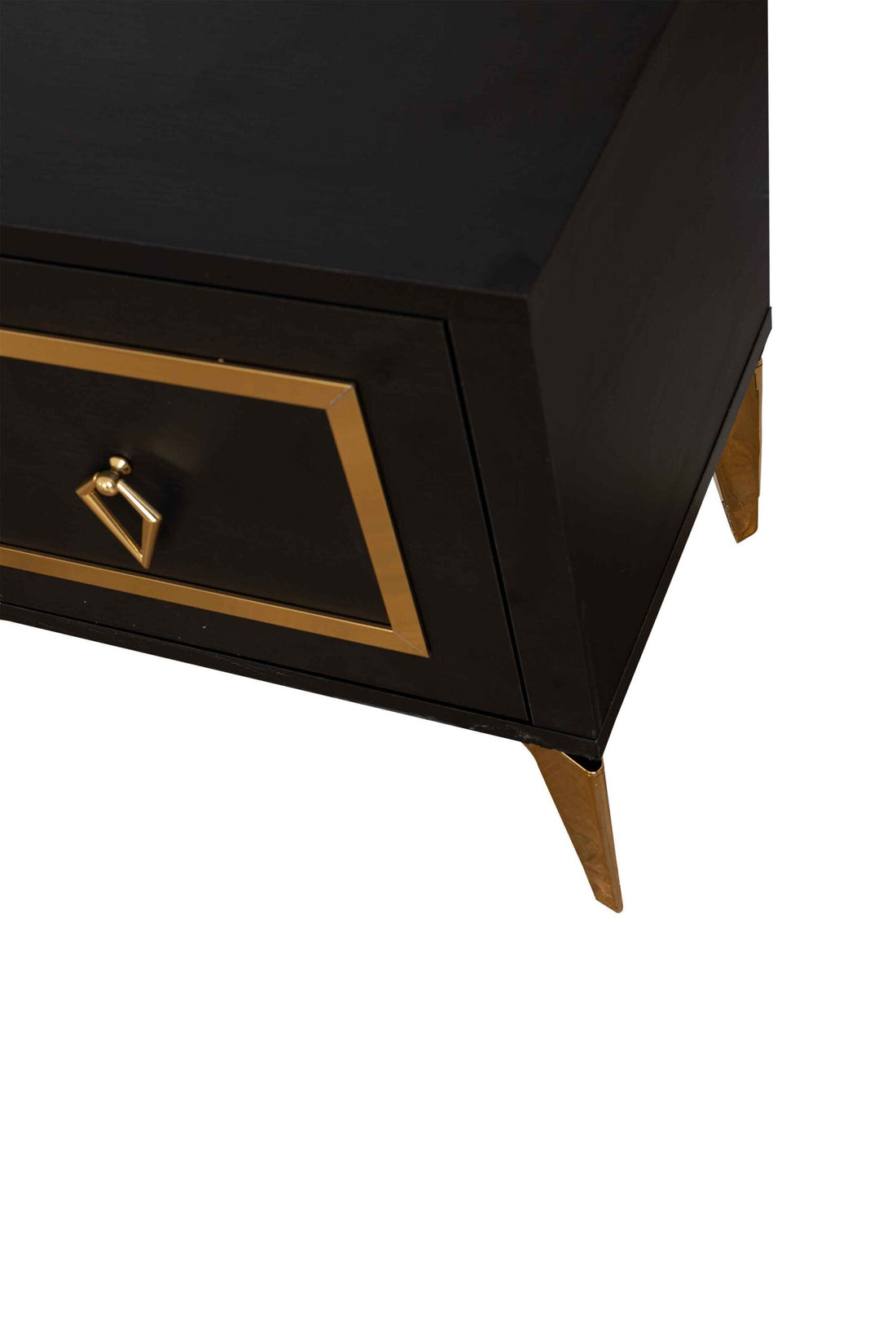 Milano Meuble TV Avec Cheminée Noir Doré