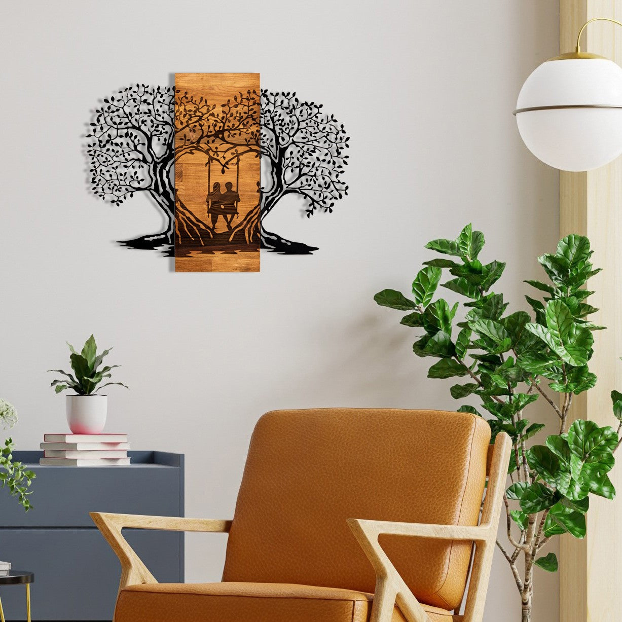 Accessoire mural en bois décoratif Eva