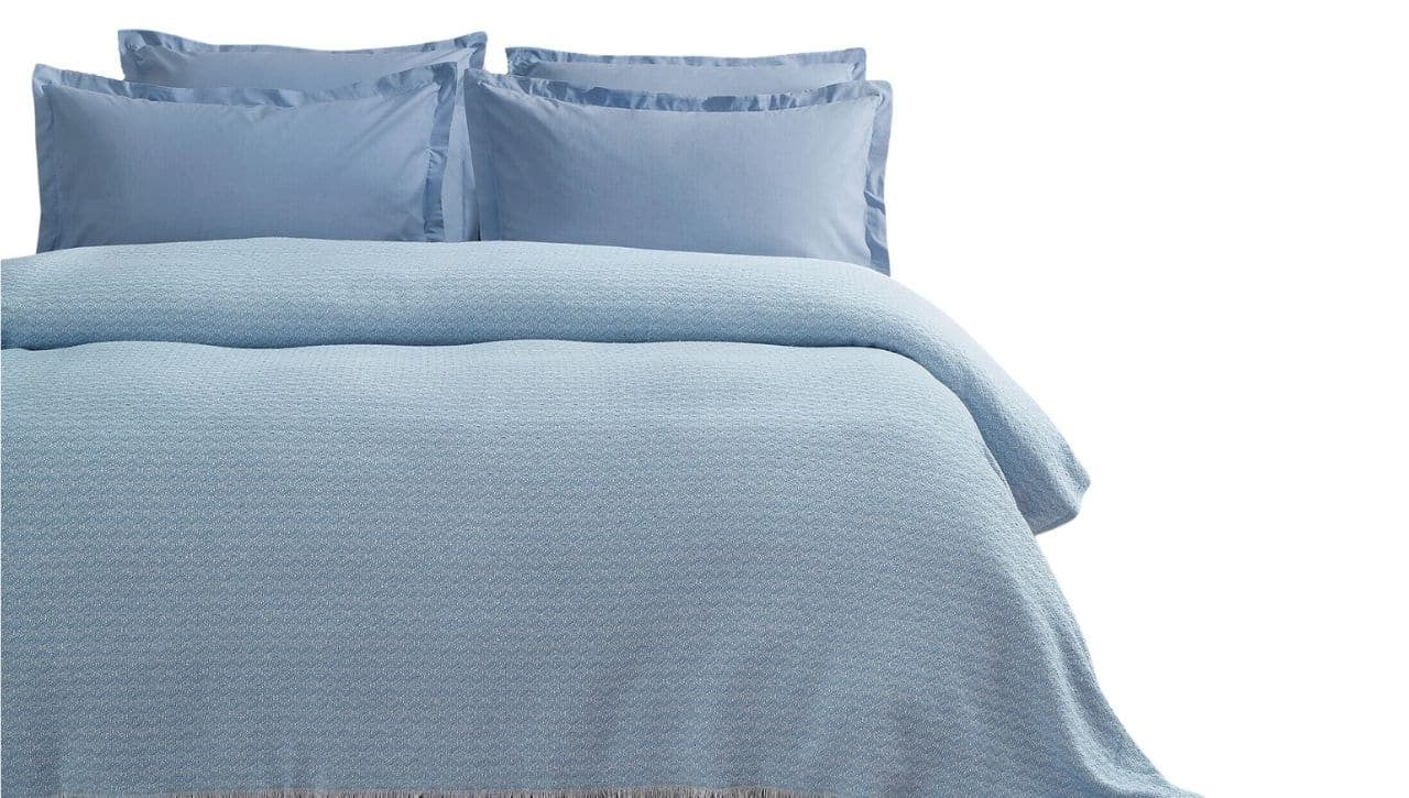 Mare Ensemble Couvre Lit Bleu Clair