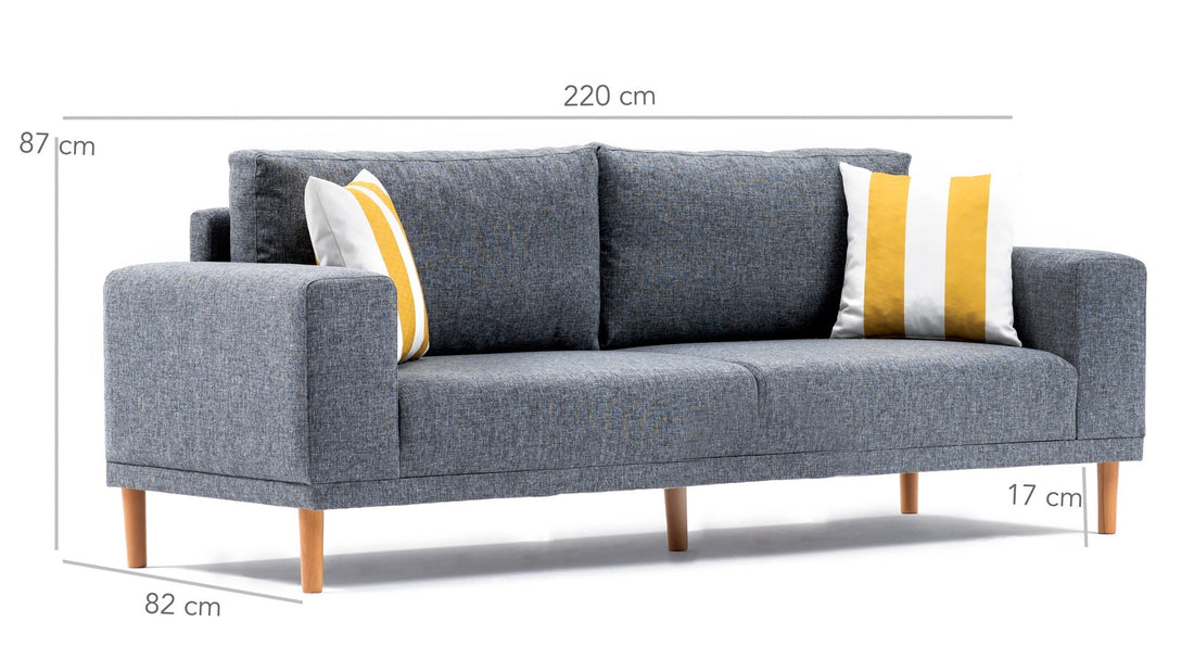 Canapé 3 places Franz - Grey