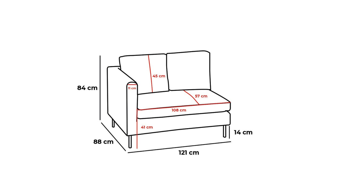 Canapé d'angle Mino - Cream