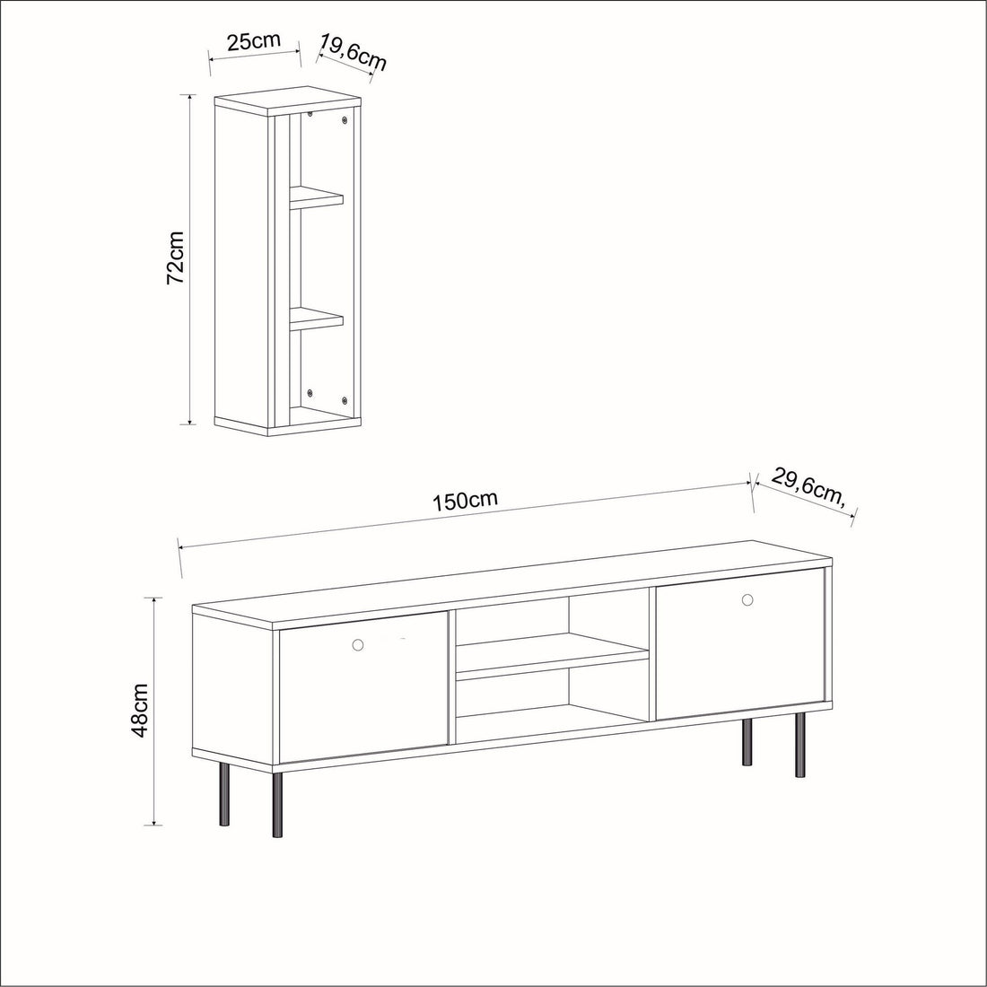 Unité de télévision Bien - White