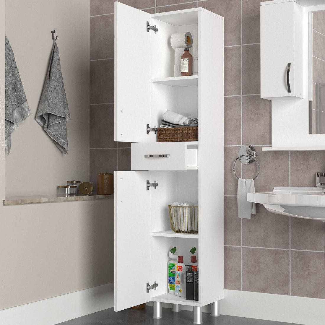 Armoire de toilette Selin - White