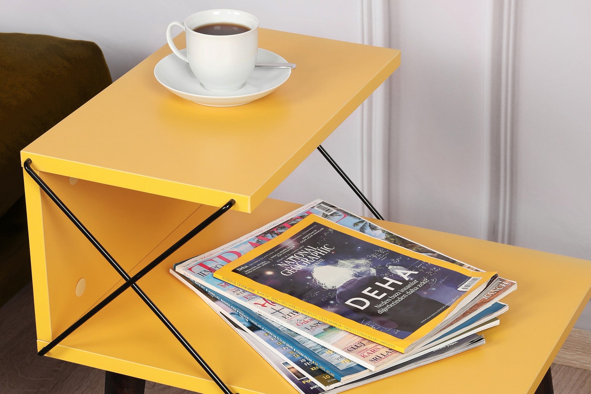 Table de chevet Cross - Yellow