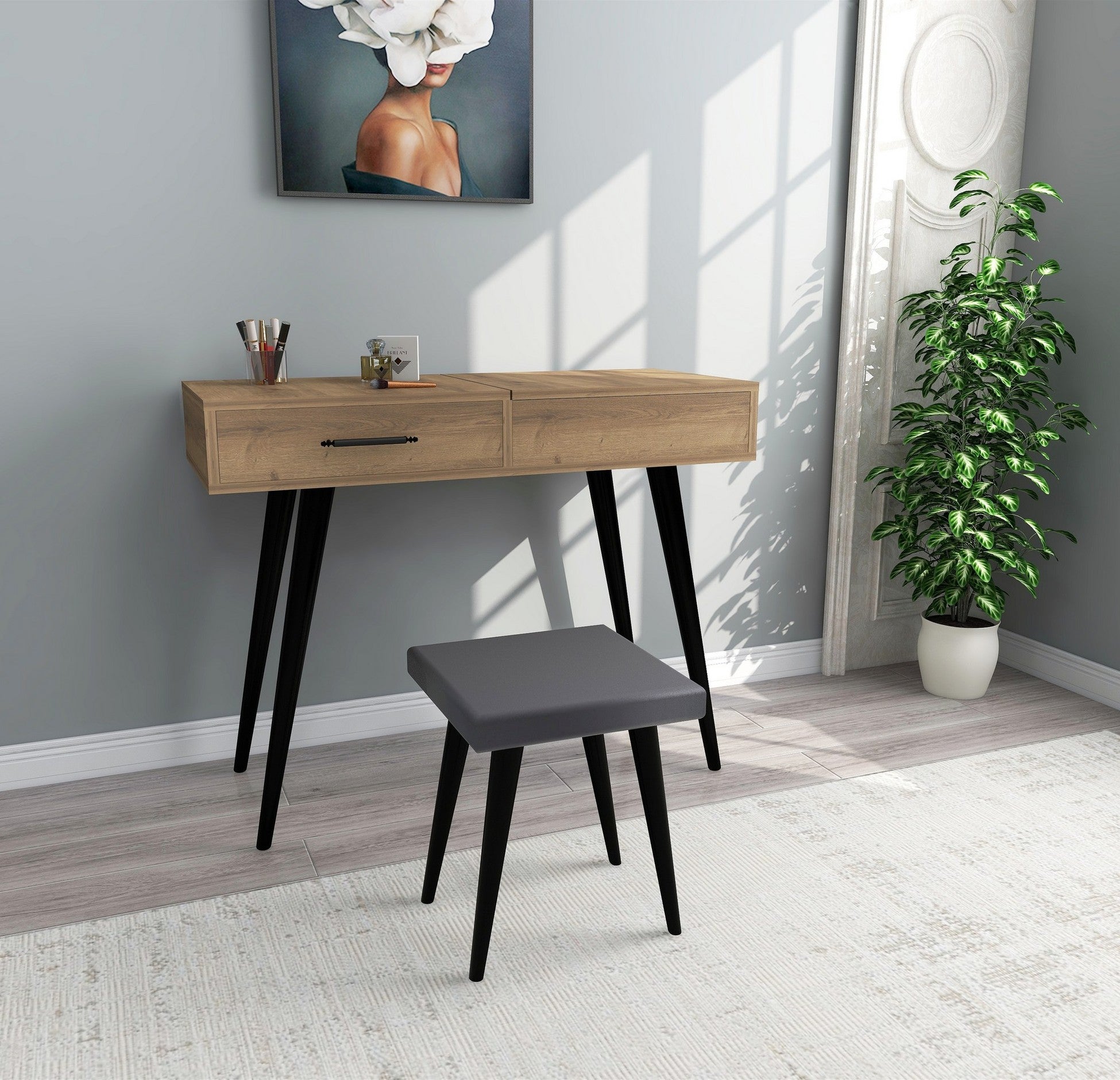 Table de maquillage Rouge - Hitit