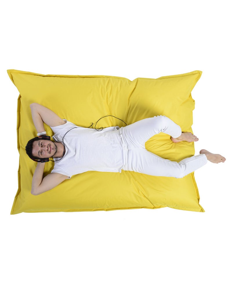 Sac de haricots de jardin Giant Cushion 140x180 - Yellow