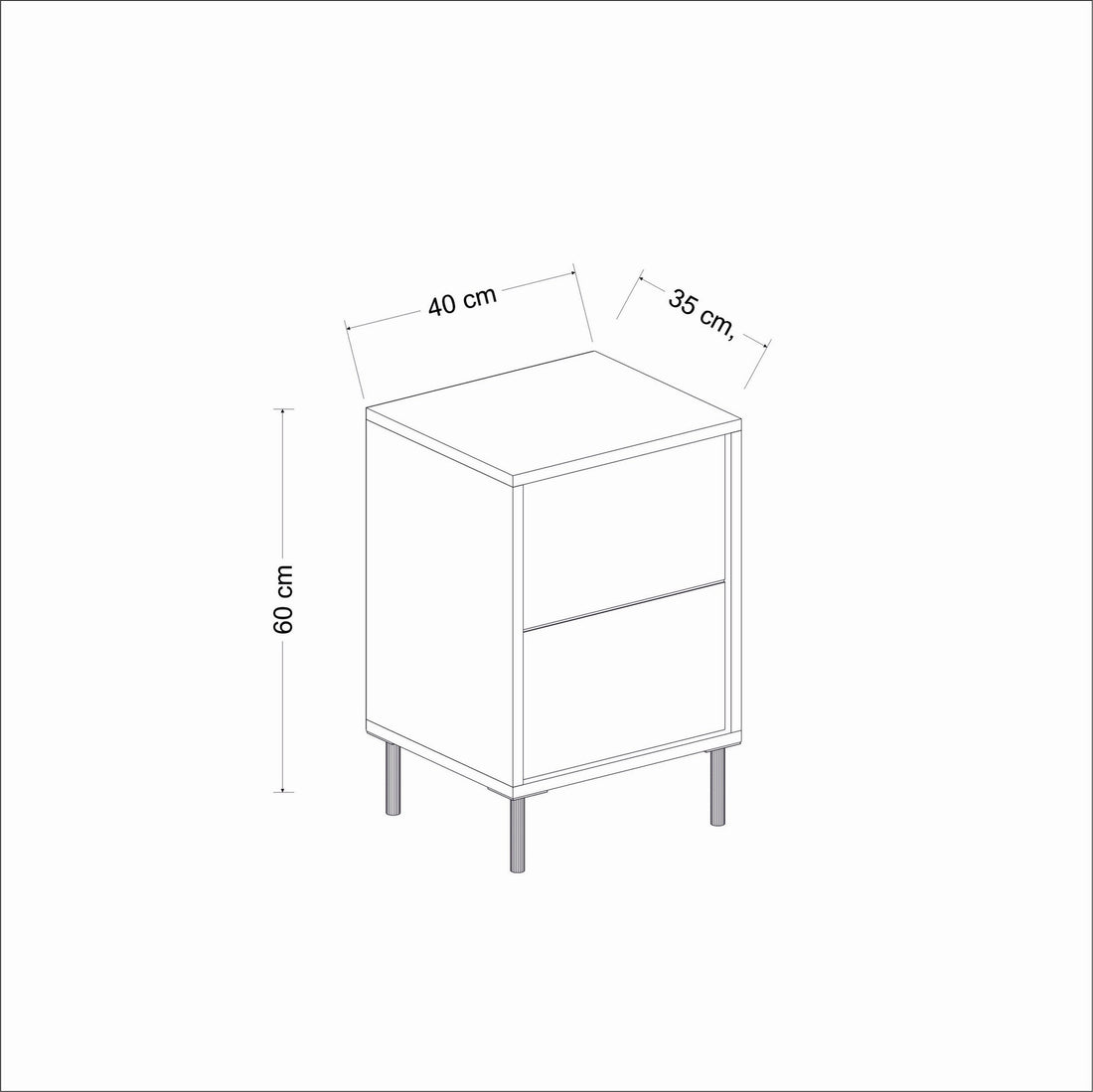 La table de nuit Imaj - Marble, White