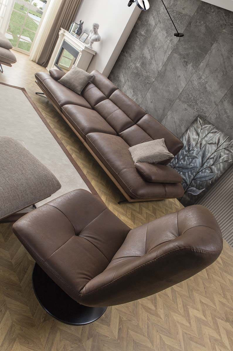 New York Fauteuil Bergère Marron