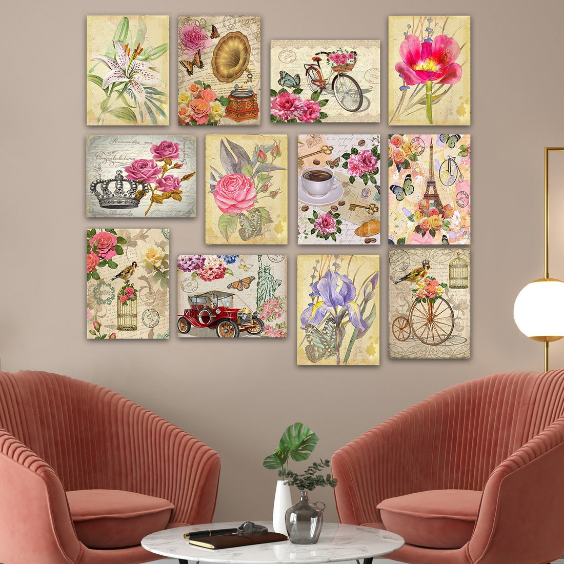 Peinture décorative MDF (12 pièces) 12MDF31YS