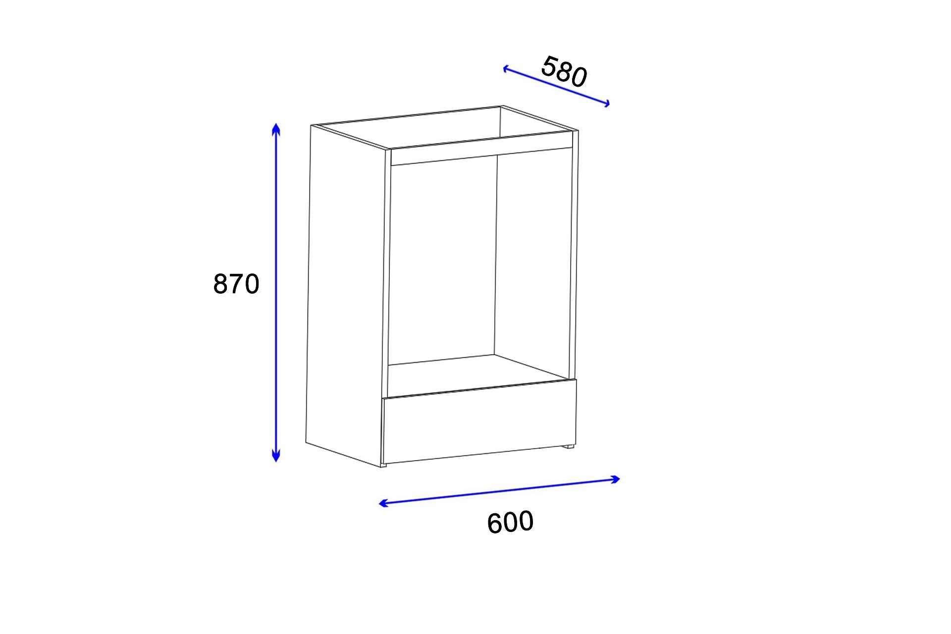 Armoire à four Hadas - White