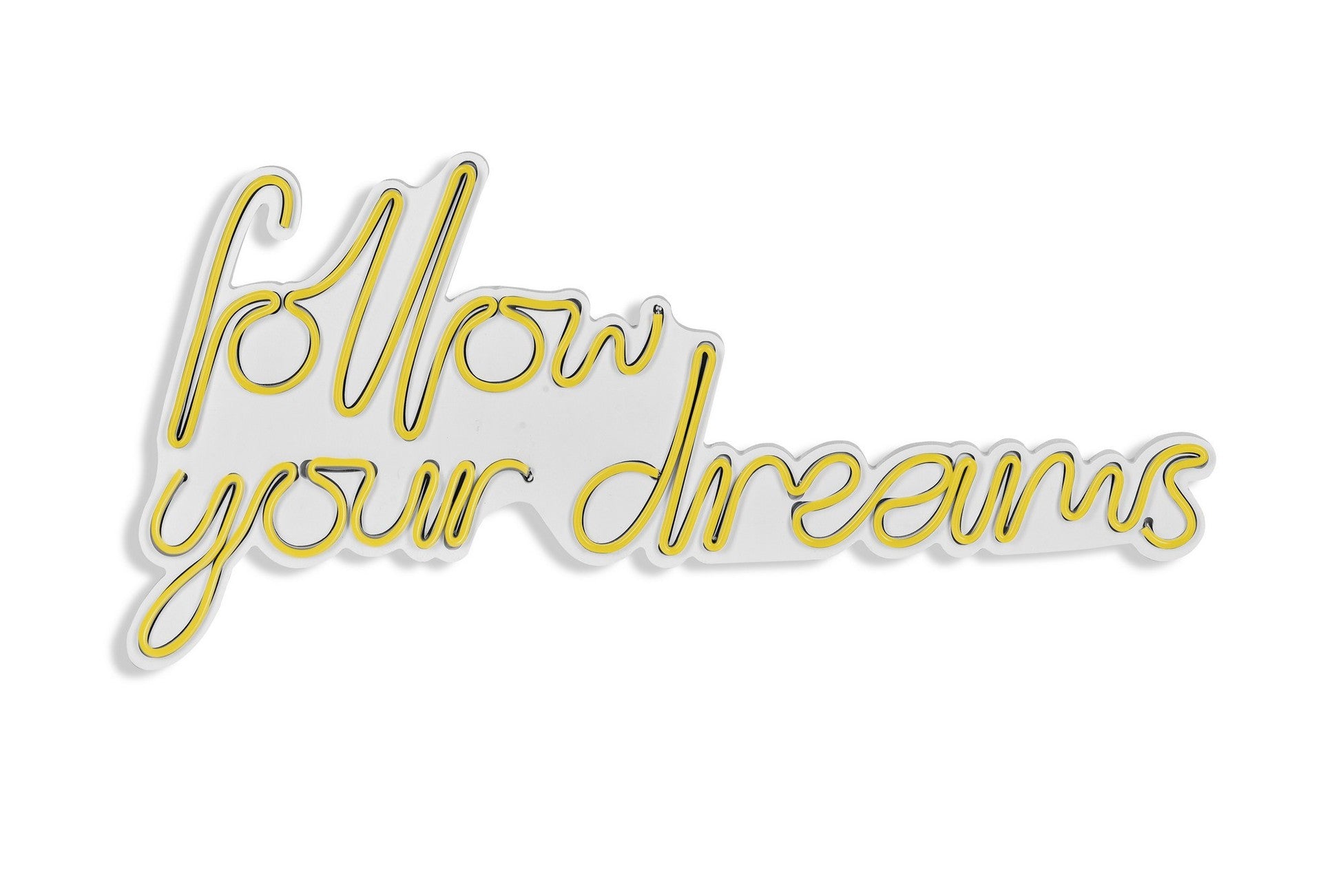 Éclairage LED en plastique décoratif Follow Your Dreams - Yellow