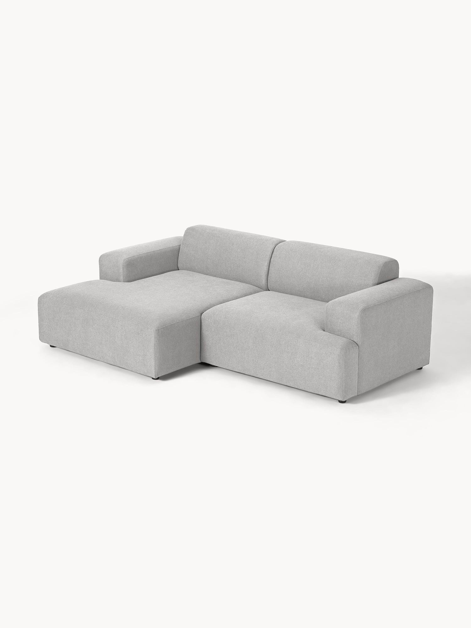 Canapé d'angle 3 places Molly Mini en tissu lin