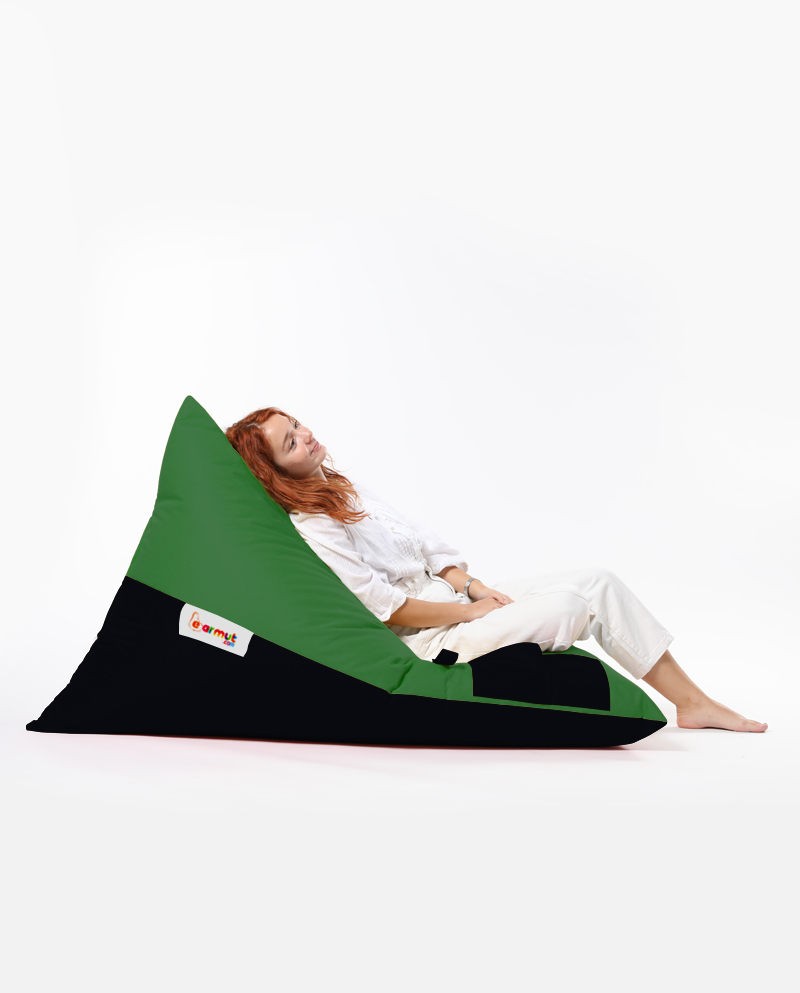 Pouf de jardin Pyramid Large Double Color Bed Pouf - Green