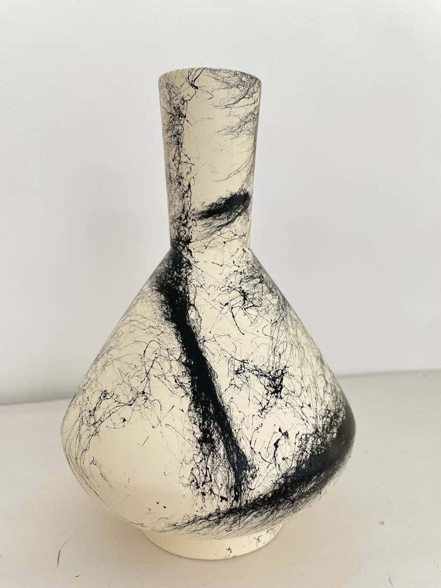 Royal noir blanc vase