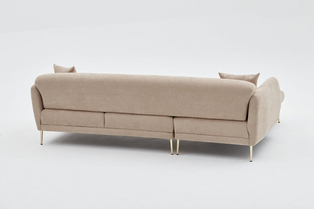 Canapé-lit d'angle Simena Left - Beige