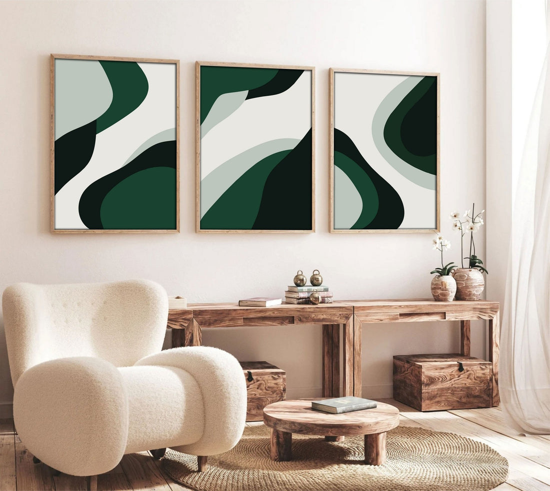 Peinture MDF encadrée décorative (3 pièces) Huhu204 - 30 x 40