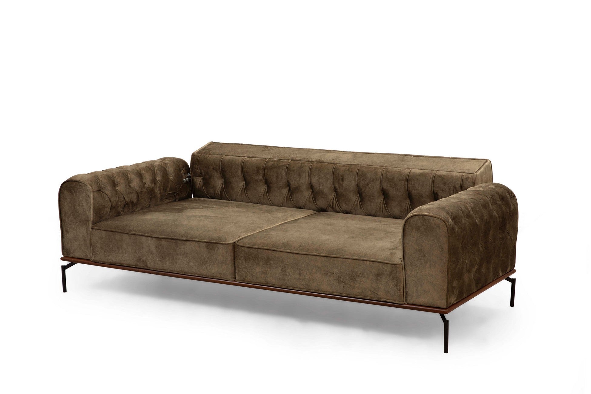 Canapé de 3 places Siesta With Capitone 3 Seater - Brownish Green