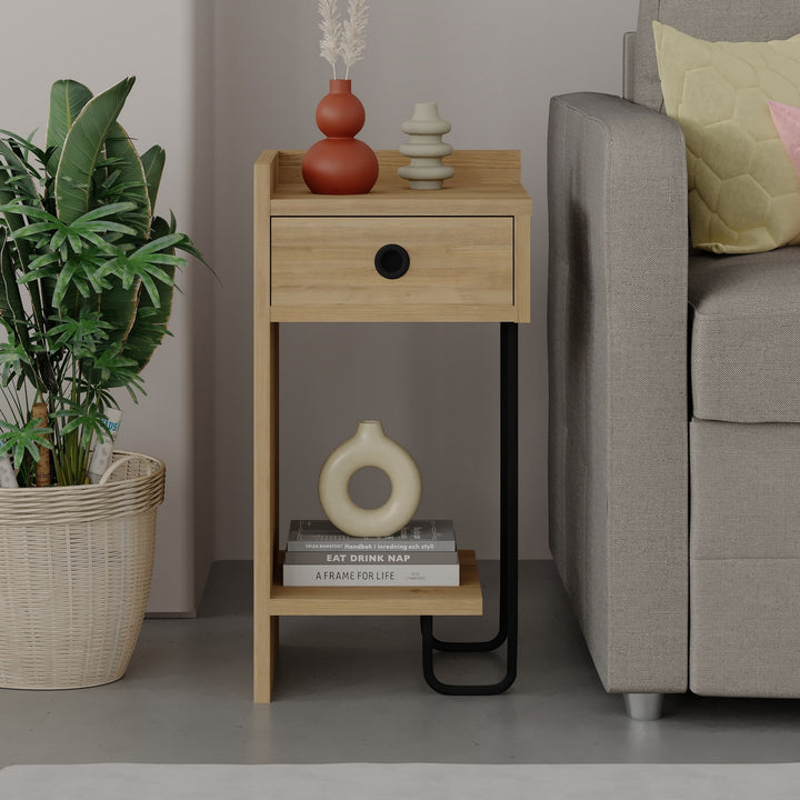 La table de nuit Sirius Left - Oak v2
