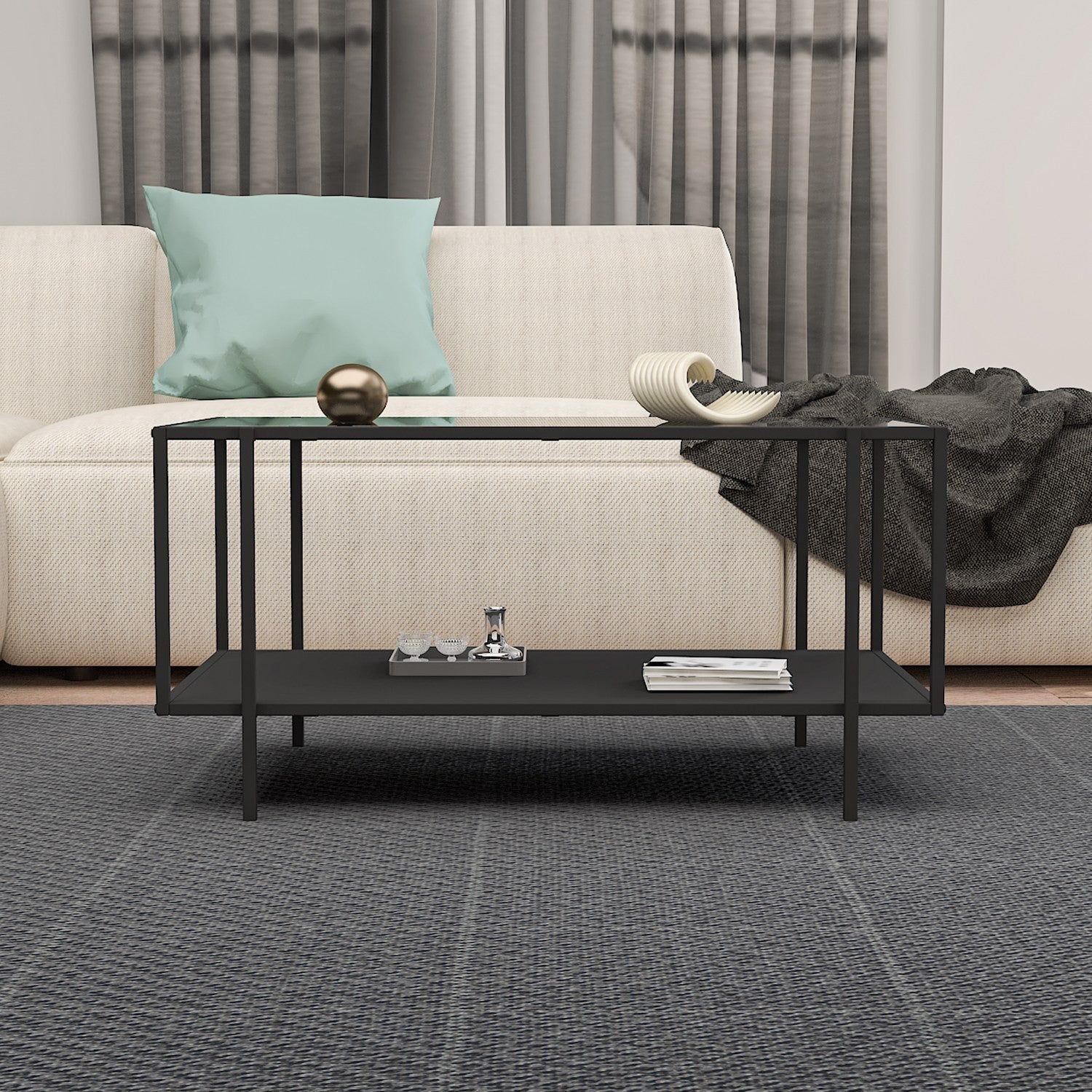 Table basse Espa - Smoked, Black