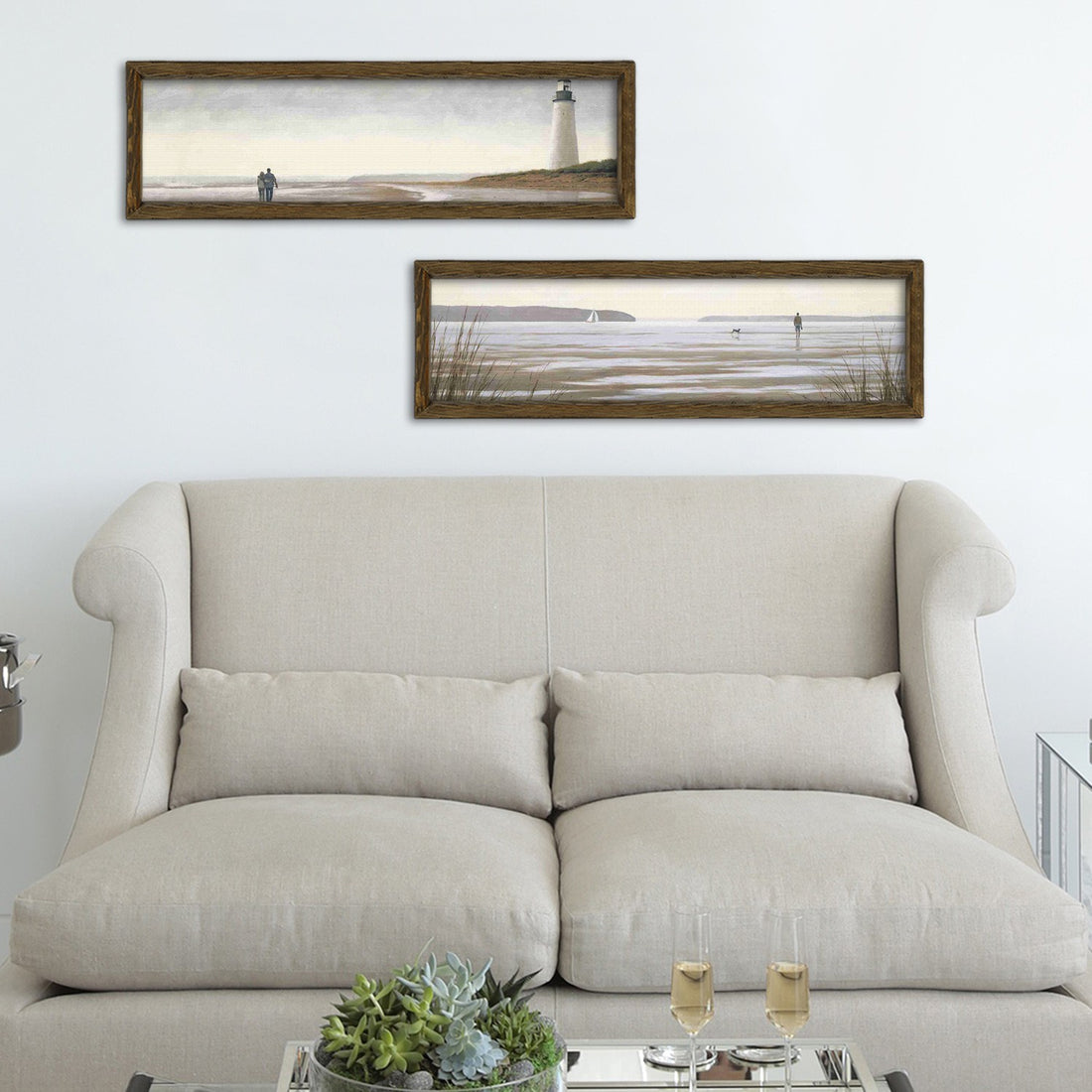 Peinture MDF encadrée décorative (2 pièces) MZM738