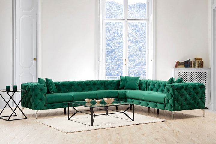 Canapé d'angle Como Right - Green