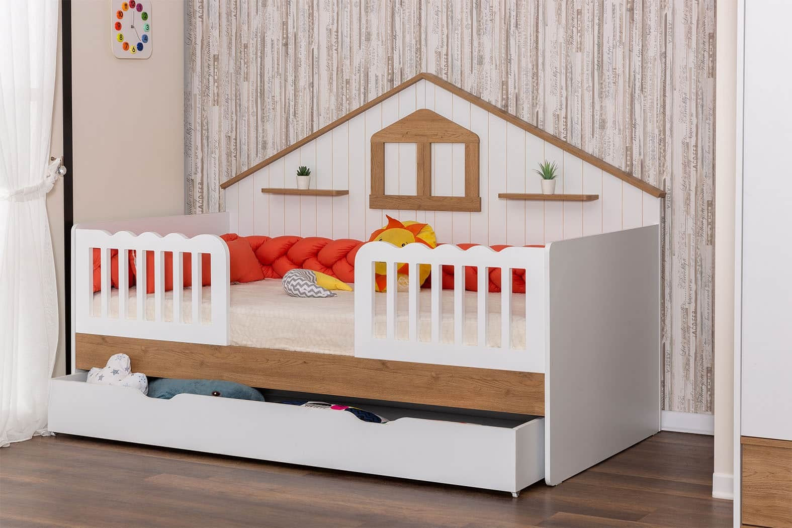 Plato Lit Montessori (100*200) + Lit 1 place avec tiroir (90*190)