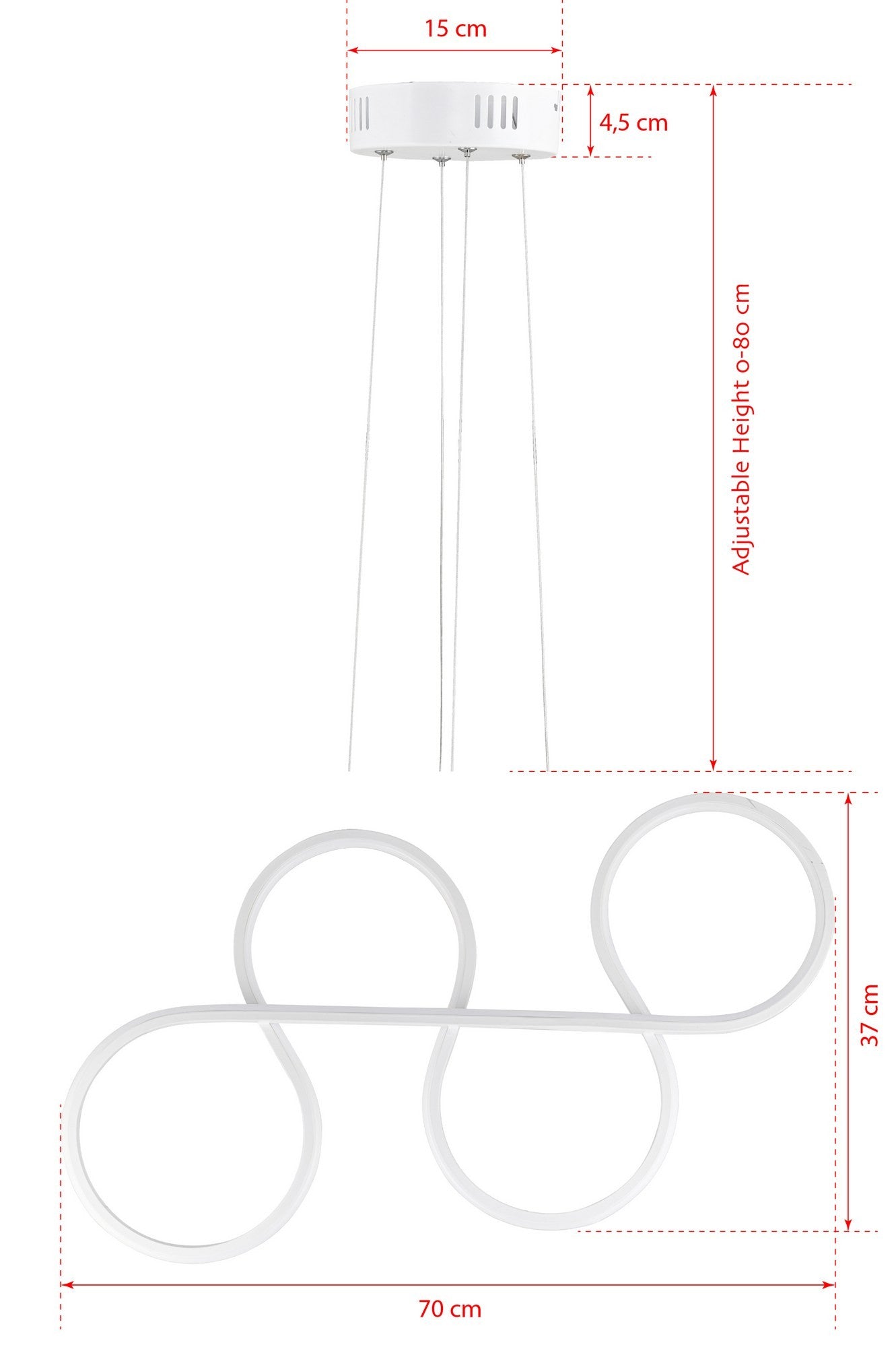 Lustre Swing - White, White Light