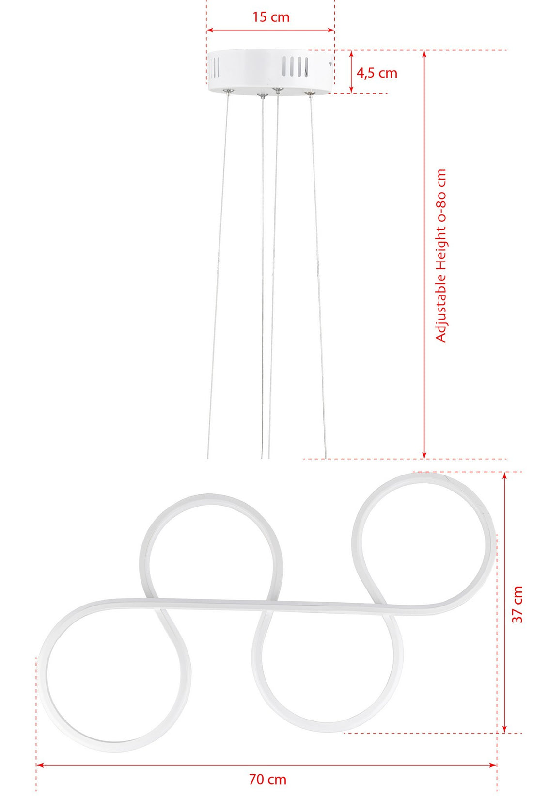 Lustre Swing - White, White Light