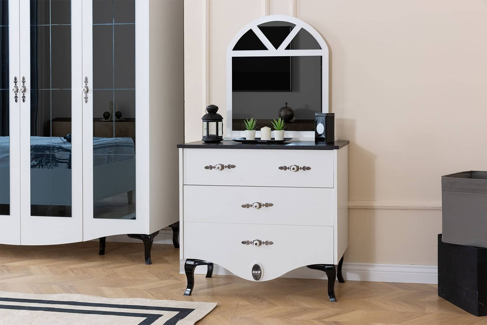 Black And White Ensemble chambre enfant/ado complète (6 éléments)