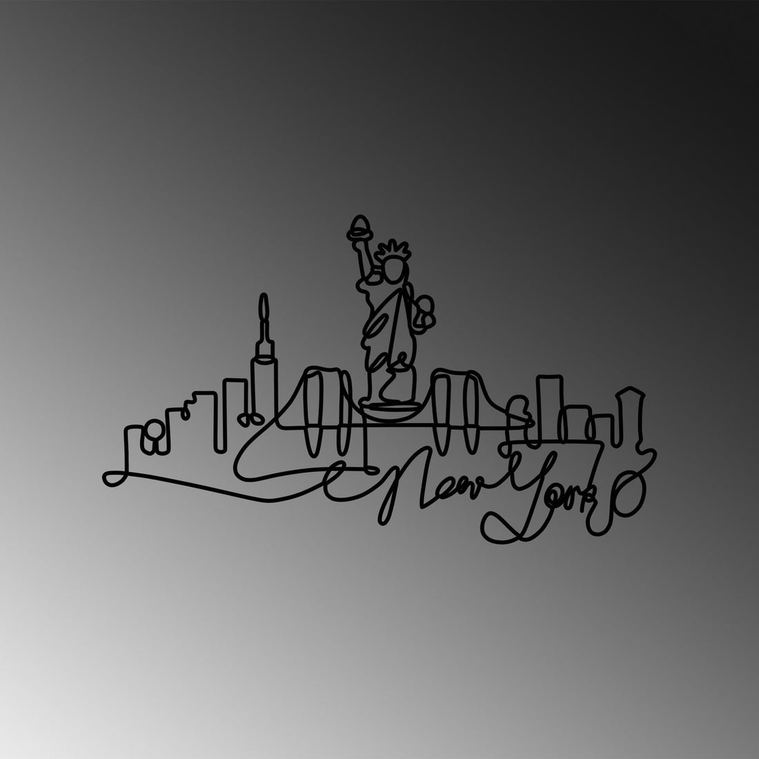 Accessoire mural en métal décoratif Newyork