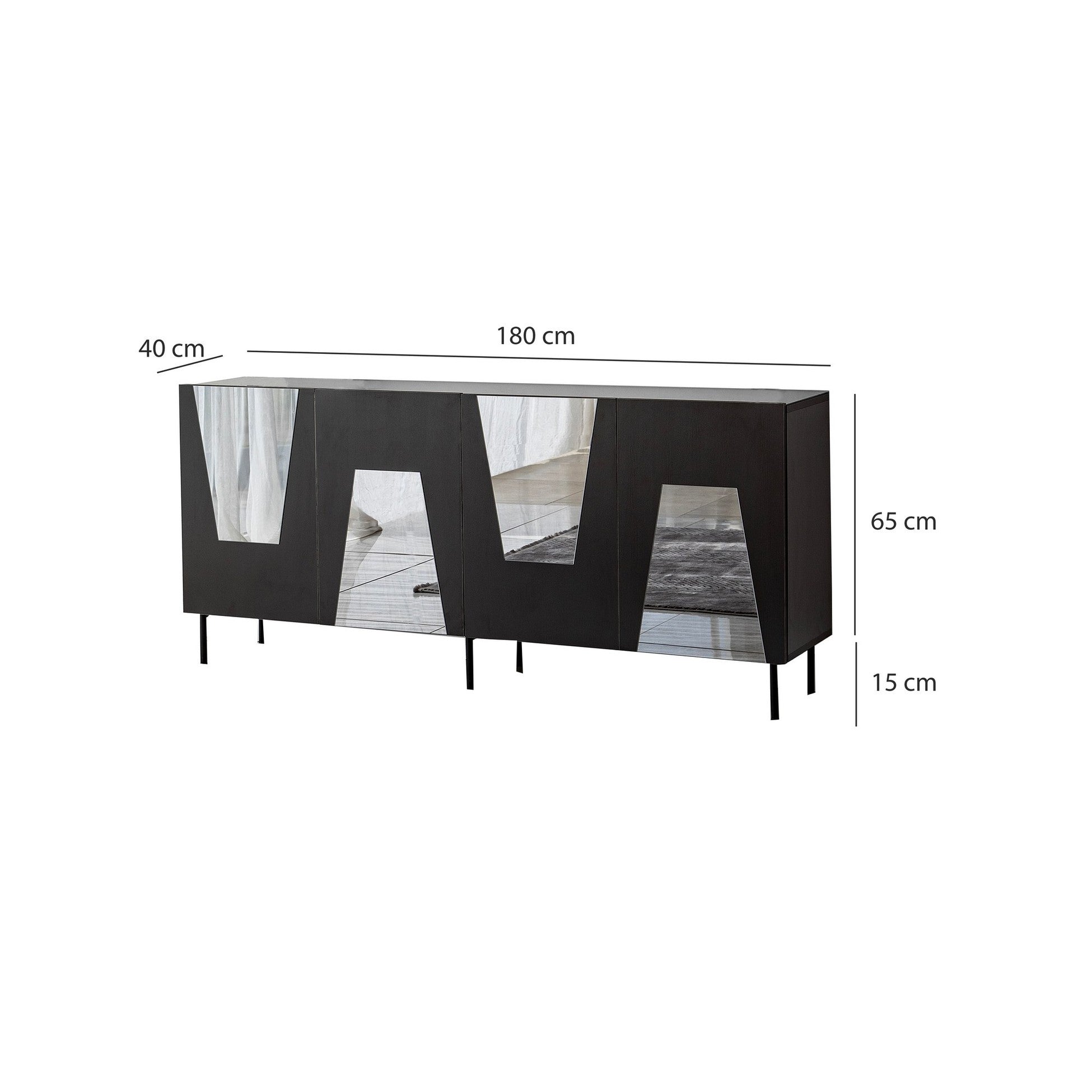 Console Venice - Black, Fume