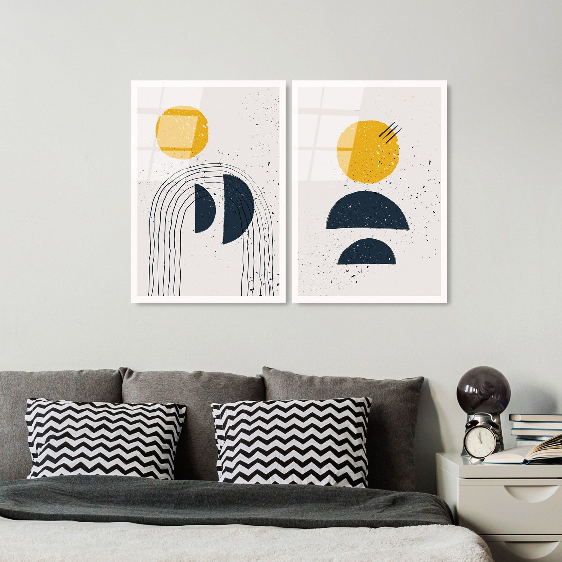 Peinture en verre trempé décorative (2 pièces) UV-954 - 45 x 65