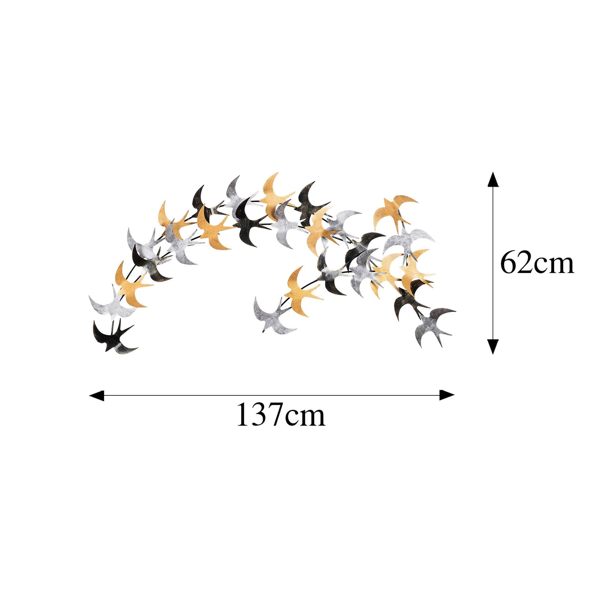 Accessoire mural en métal décoratif Kirlangiç