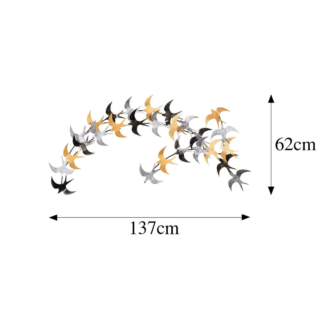 Accessoire mural en métal décoratif Kirlangiç