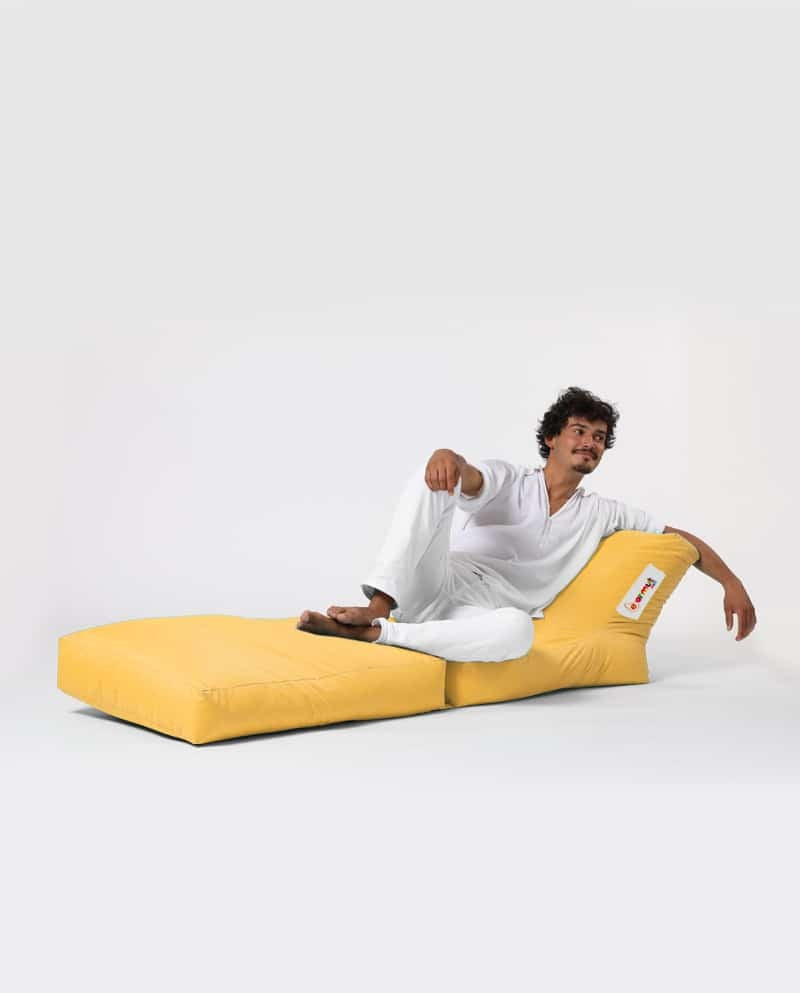 Siesta Pouf convertible / coussin de sol Kendel Jaune