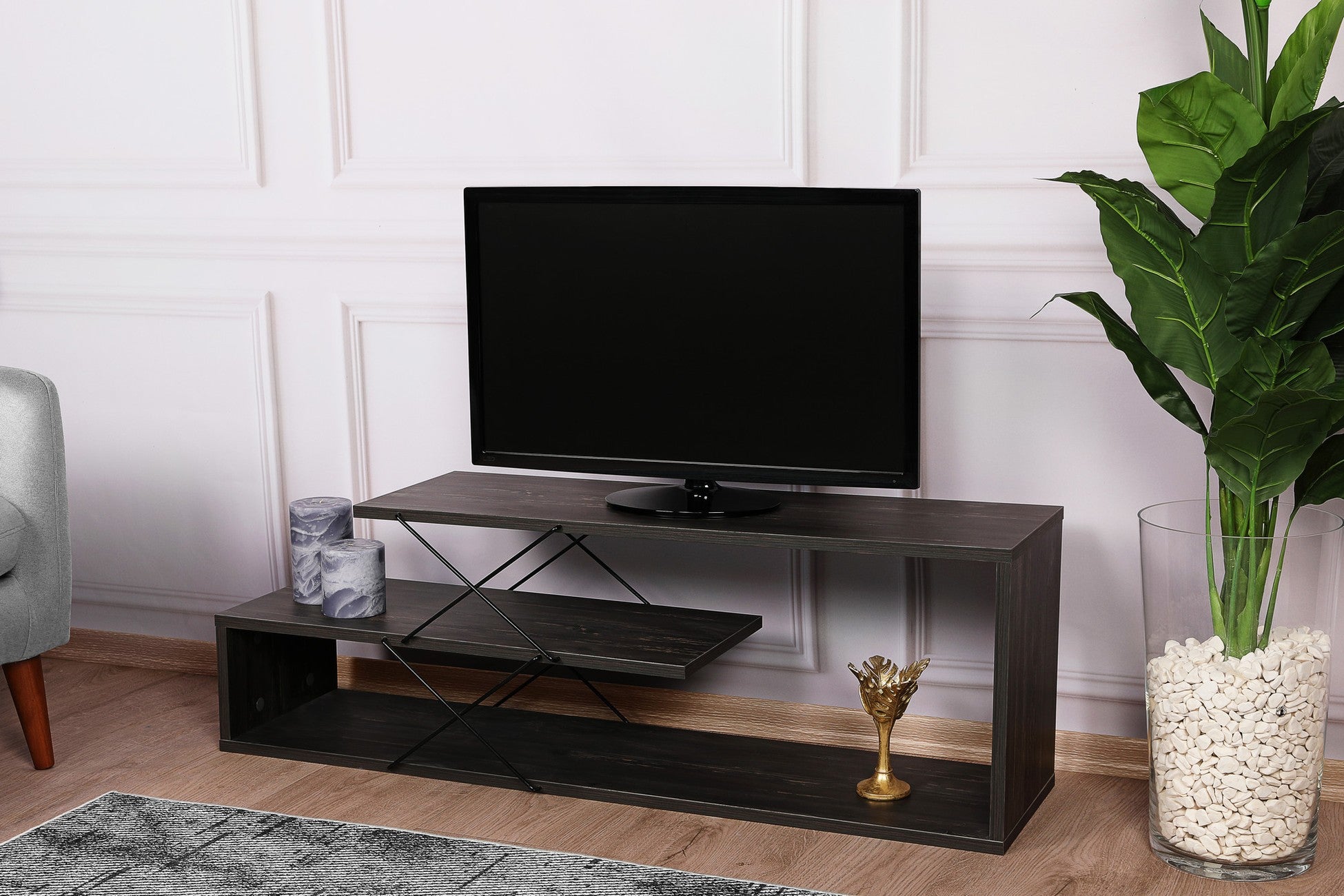 Meuble TV Zigzag - Dark Brown
