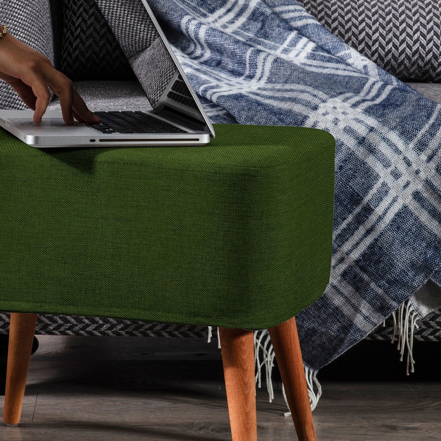 Albina Pouf vert kaki