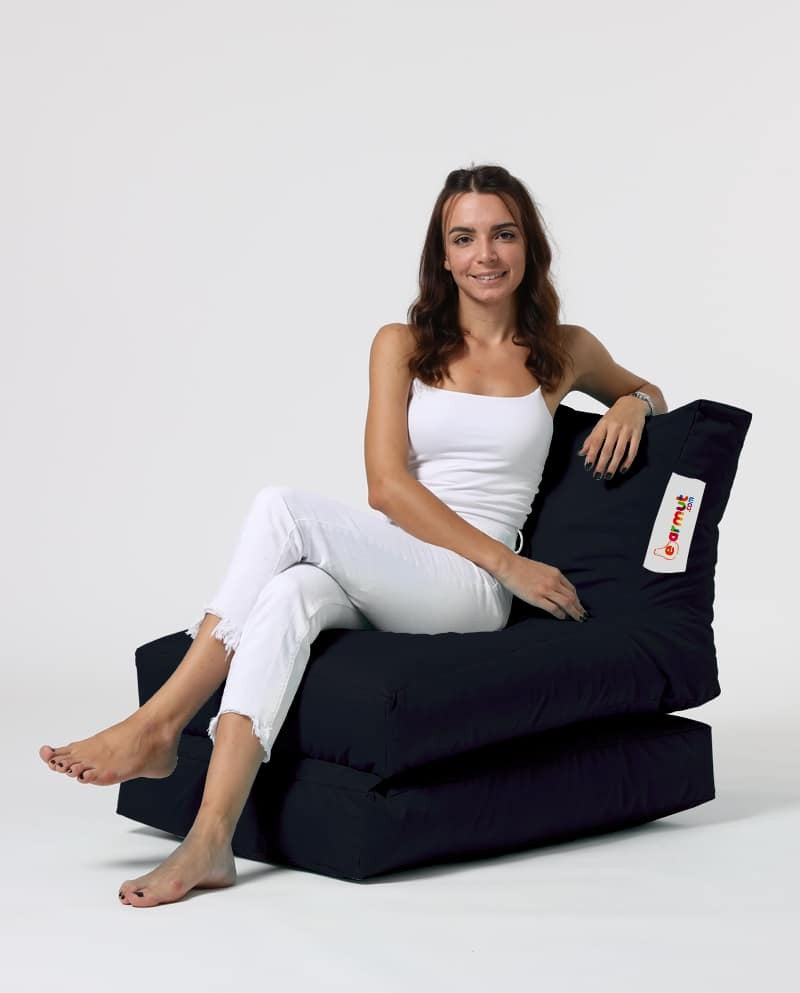 Siesta Pouf convertible / coussin de sol Noir