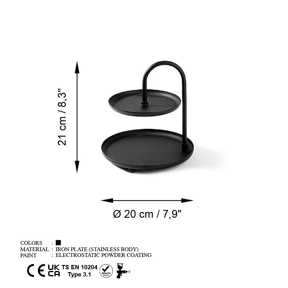 Accessoire en métal décoratif Kormen - Black