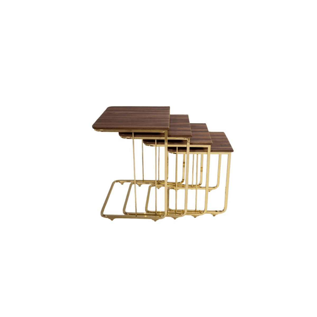 Vegas Table Gigognes en Bois Doré