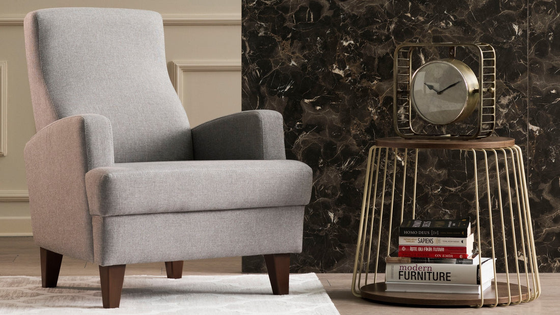 Fauteuil à oreilles Kana Bergere - Light Grey