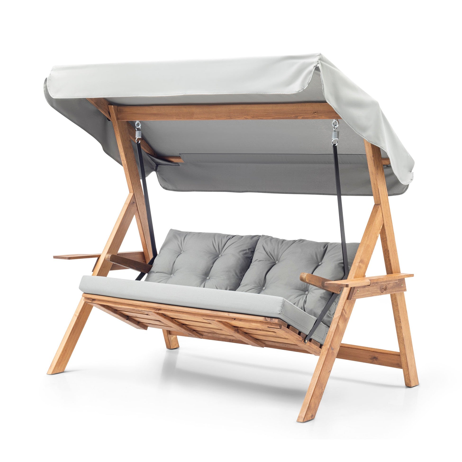 Chaise swing triple jardin Galata Swing S3 - Grey