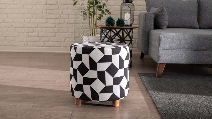 Tuffet Begon - Black, White
