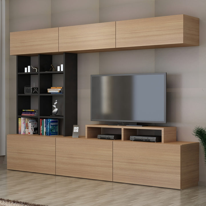 Unité de télévision Sasa - Teak, Black